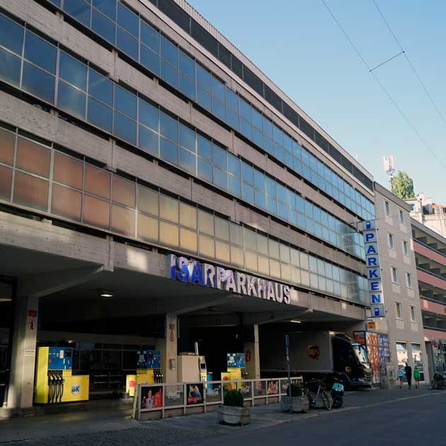 Hautarzt München Glockenbach - Parken im Isarparkhaus Baaderstr. 6